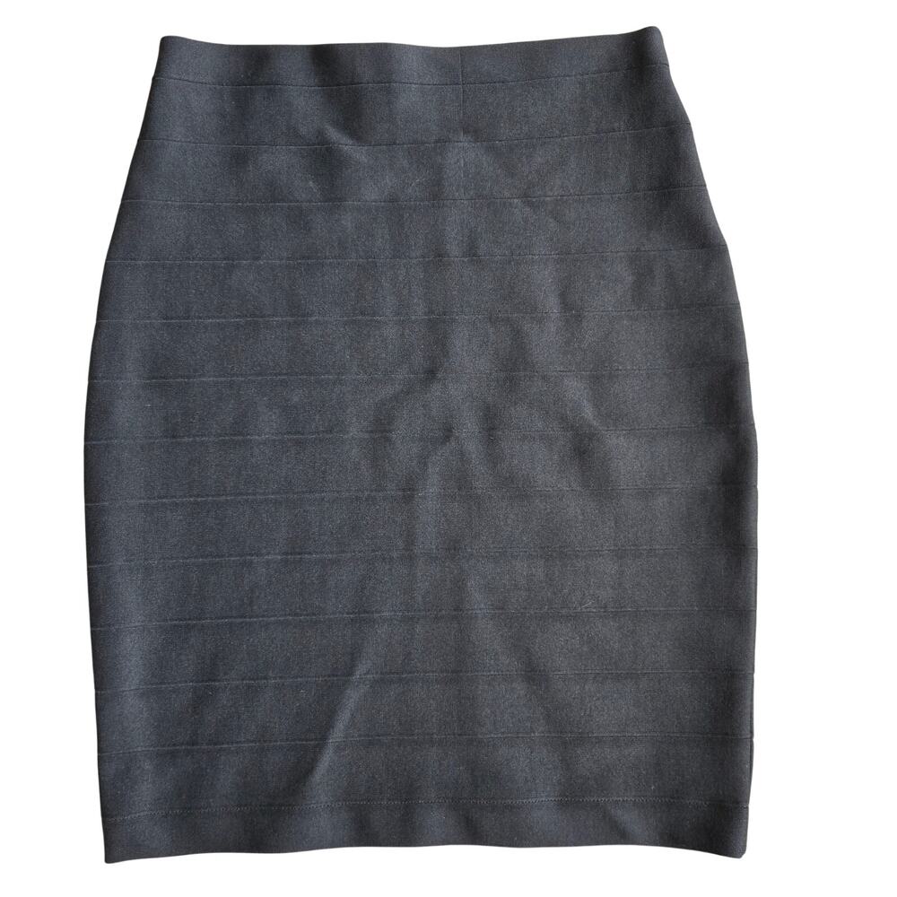 Joseph Ribkoff Bandage Pencil Skirt Black Minimalist Capsule Stretch Women 6